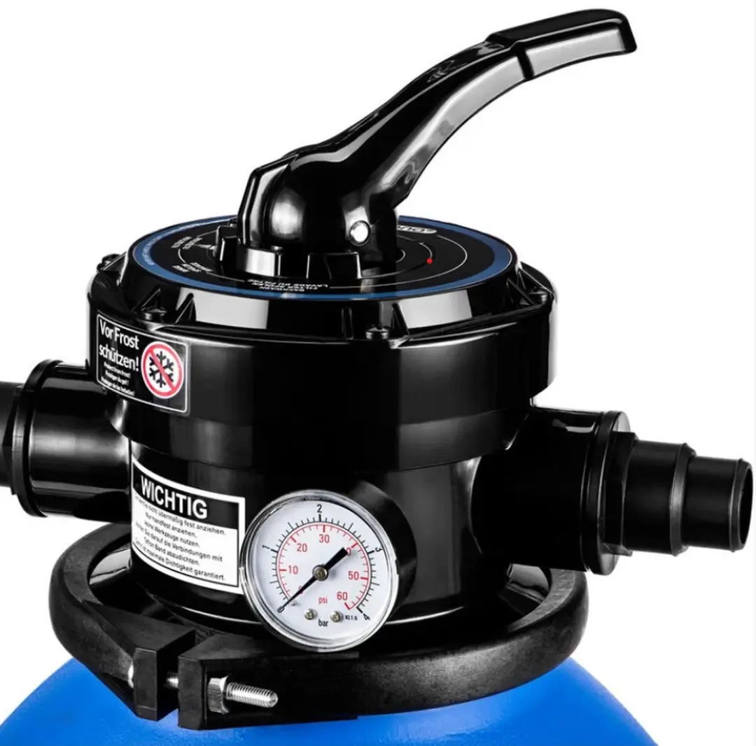 Monzana Zandfiltersysteem 10.200 l/u - 7-weg Klep - 38mm - Blauw