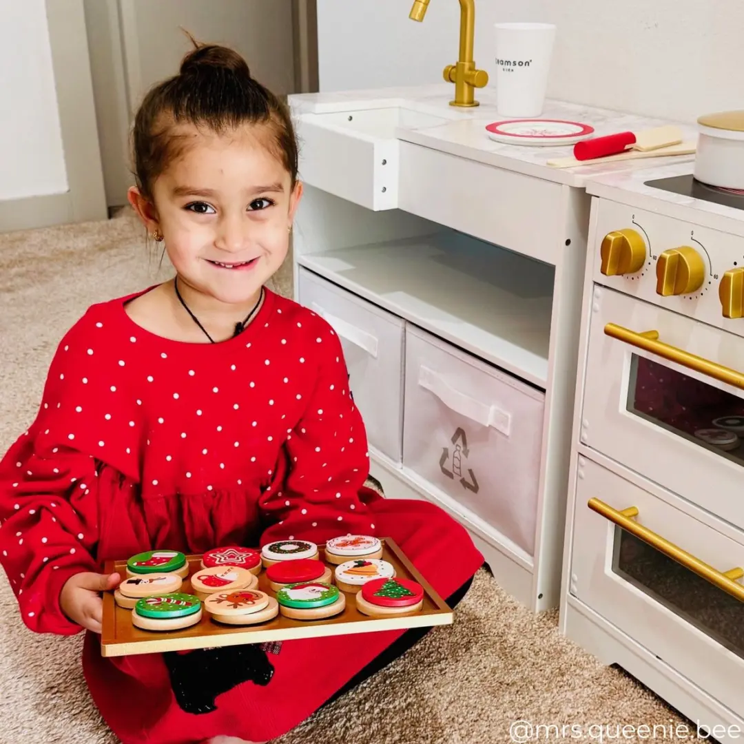 Teamson Kids Groot Modulair Houten Speelkeuken - Wit/Goud - afbeelding 6 van 6