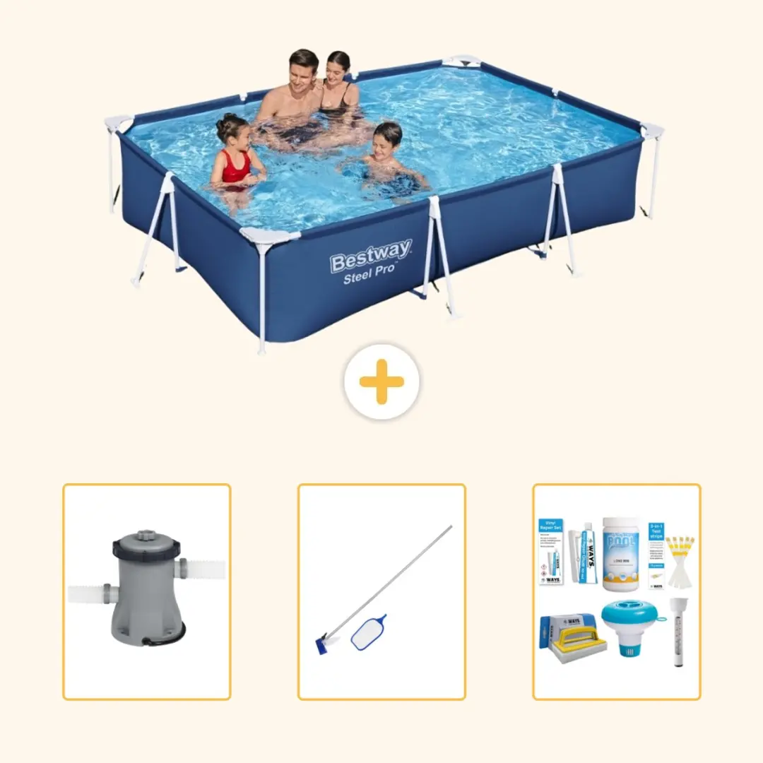 Bestway Steel Pro Zwembad 300x201x66cm Blauw
