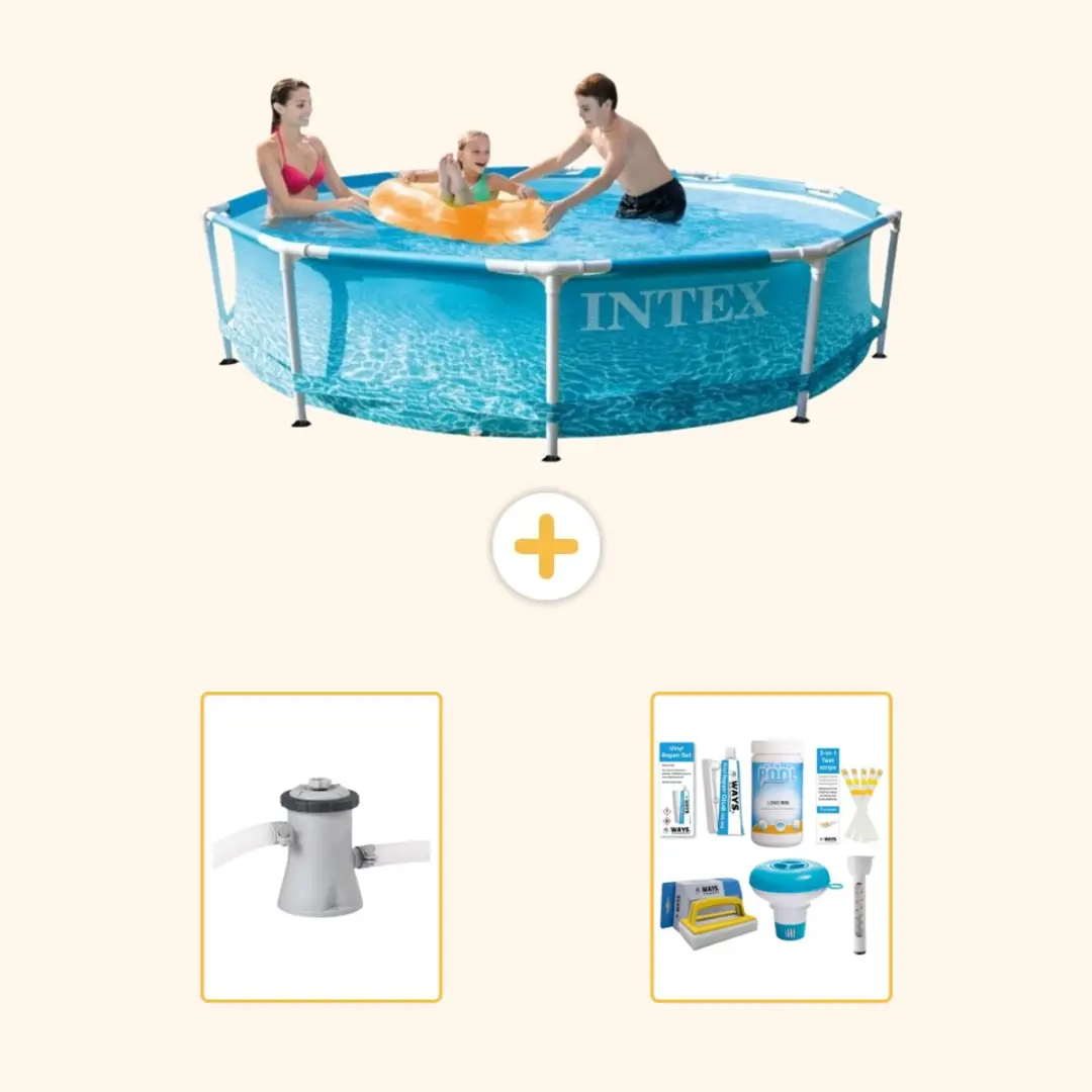 Intex 28208GN-Blauw Rond Frame Zwembad 305cm