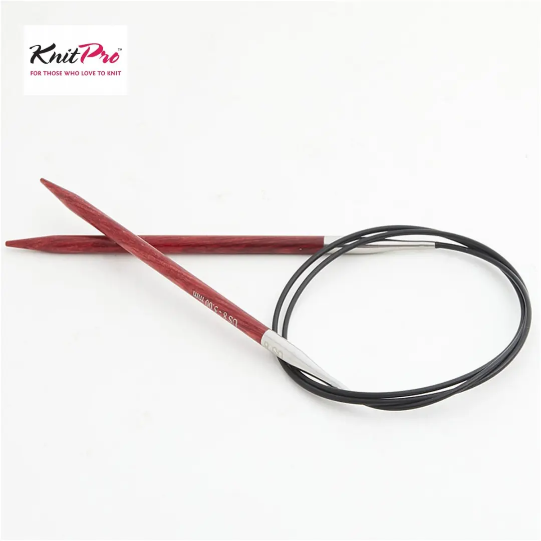 KnitPro Dreamz Houten Breinaalden 5.00mm - 25cm - Paars/Zilver/Zwart