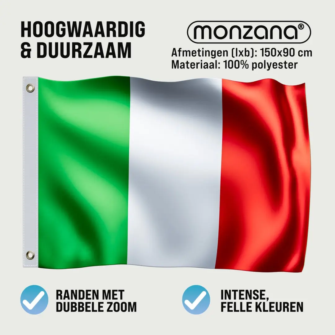 Monzana Vlag Italië - 150x90cm - Multicolor