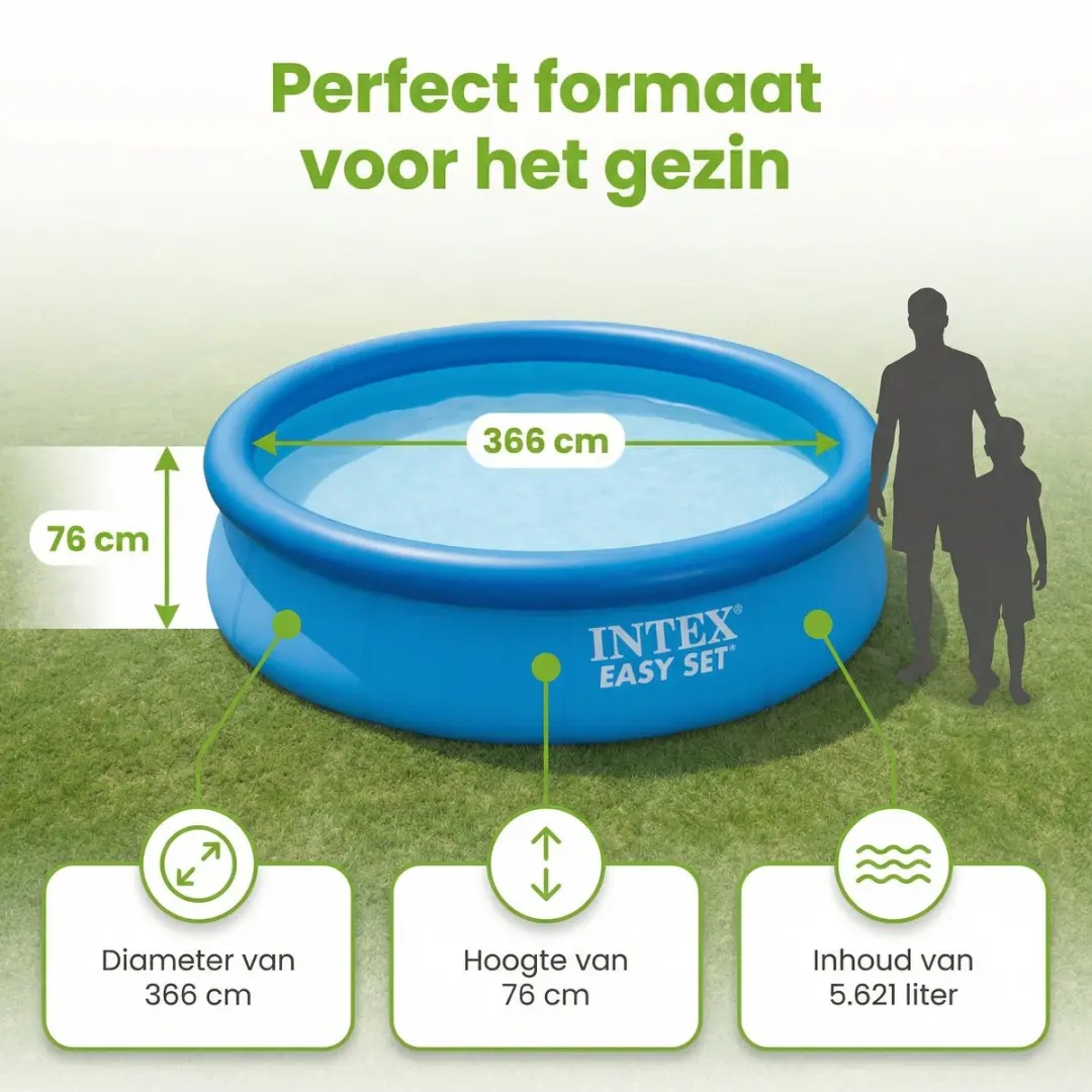Intex Easy Set Zwembad 366x76cm - Blauw - 5621L