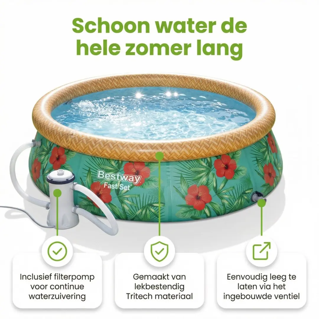 Bestway Paradijsprint Zwembad 457x84cm - 6-delig