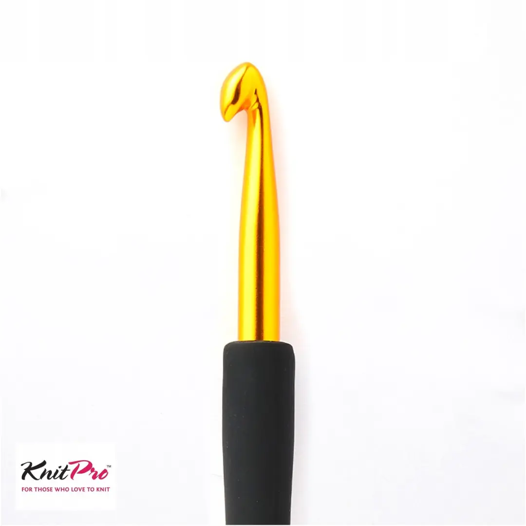 KnitPro Aluminium Haaknaald 3,75mm - Goud/Zwart