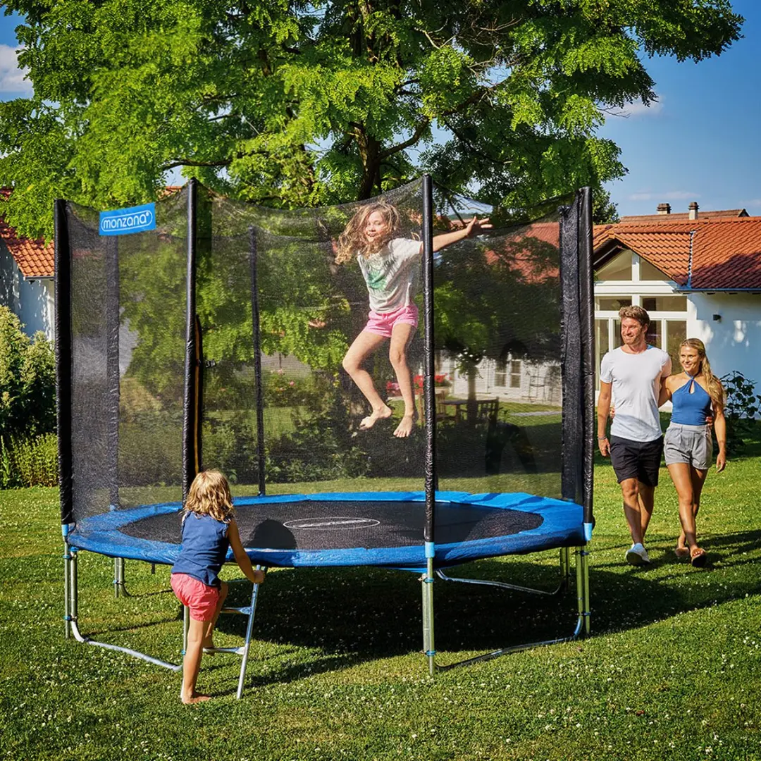Monzana Trampoline 305cm - Veiligheidsnet & Ladder - Blauw