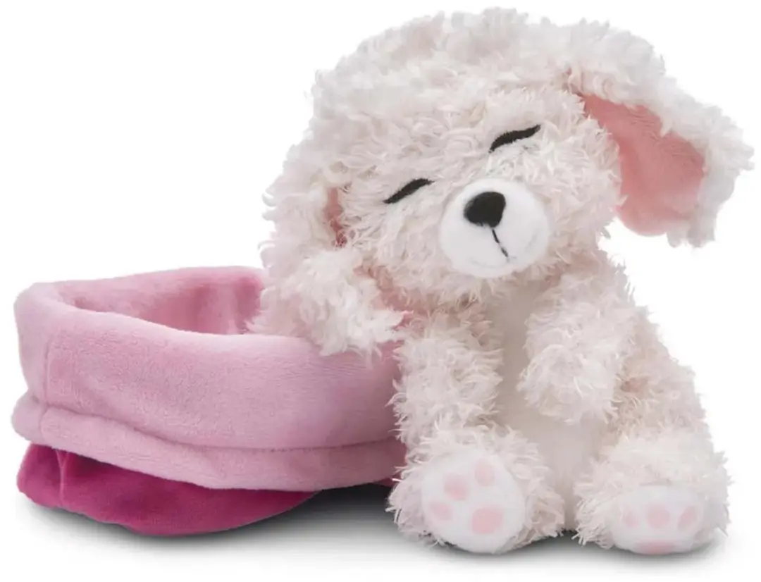 Nici Poodle Hond Slaapt In Mand Teddy 12cm - Beige