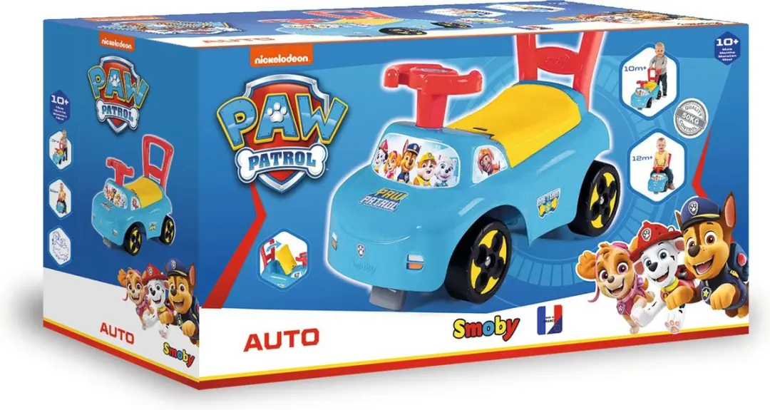 Smoby Paw Patrol Loopauto 7600720531 - Blauw/Rood/Geel