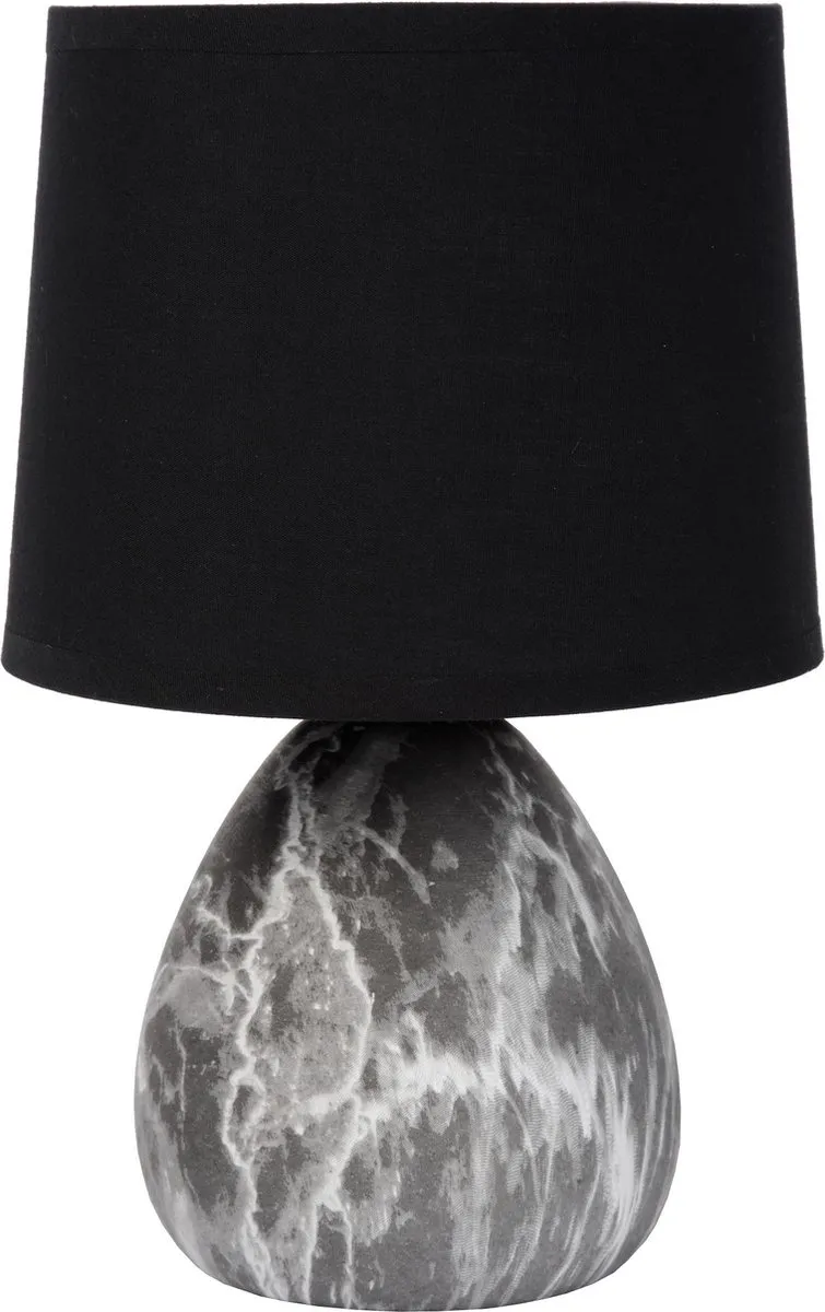 Lucide MARMO Tafellamp Ø16cm - 1xE14 - Zwart