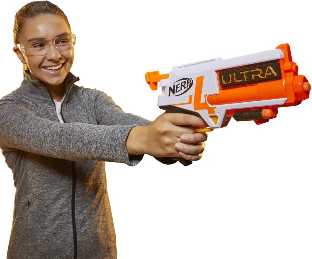 Nerf Ultra Four Dart Blaster E9216 - Zwart/Grijs/Orange