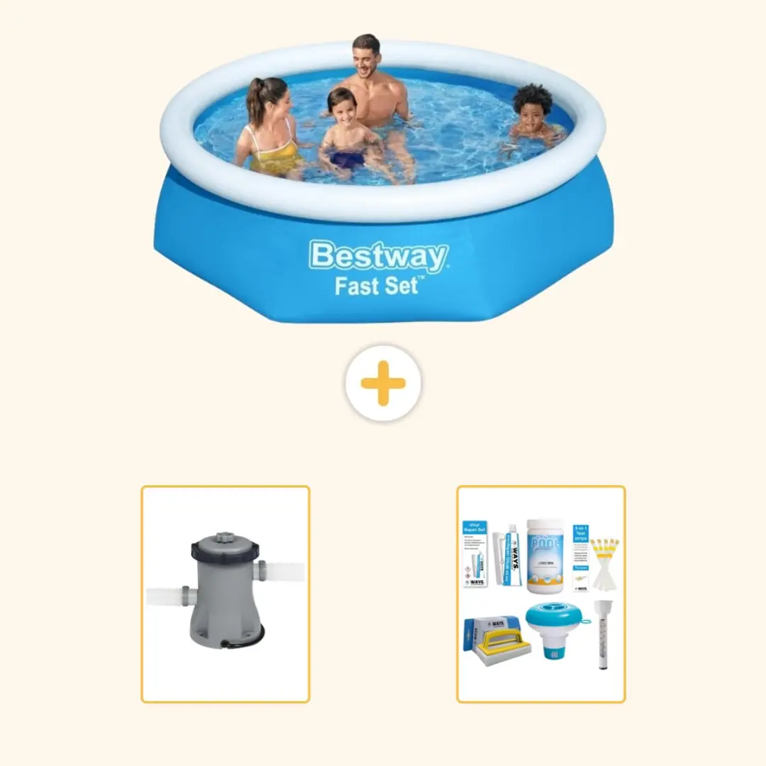 Bestway Fast Set Rond Zwembad 244cm - Blauw - 1880L