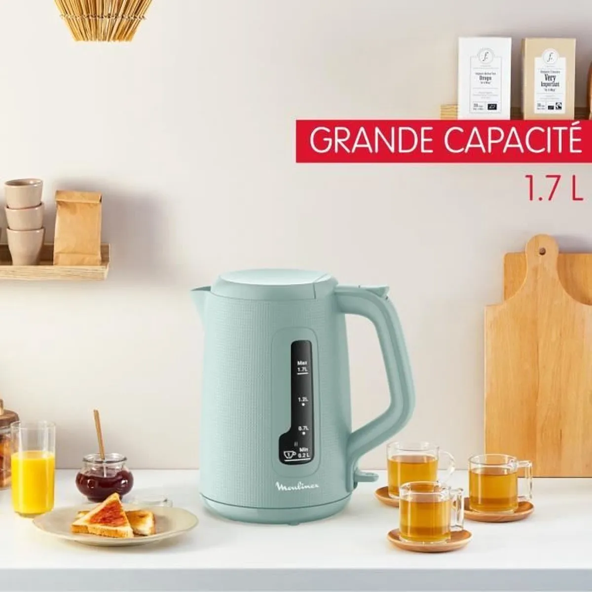Moulinex BY2M1310 Waterkoker 2400W - 1,7L - Eucalyptus