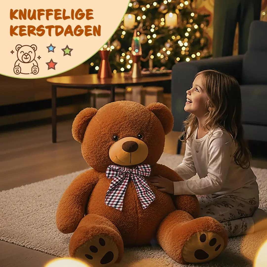 Monzana Knuffelbeer XL - 100cm Bruin