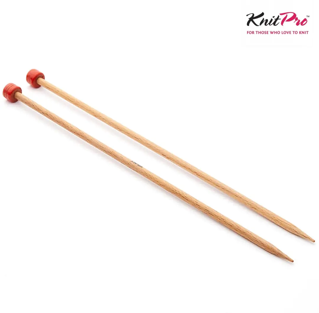 KnitPro Basix Rechts Houten Breinaalden 3,5mm - 2 Stuks