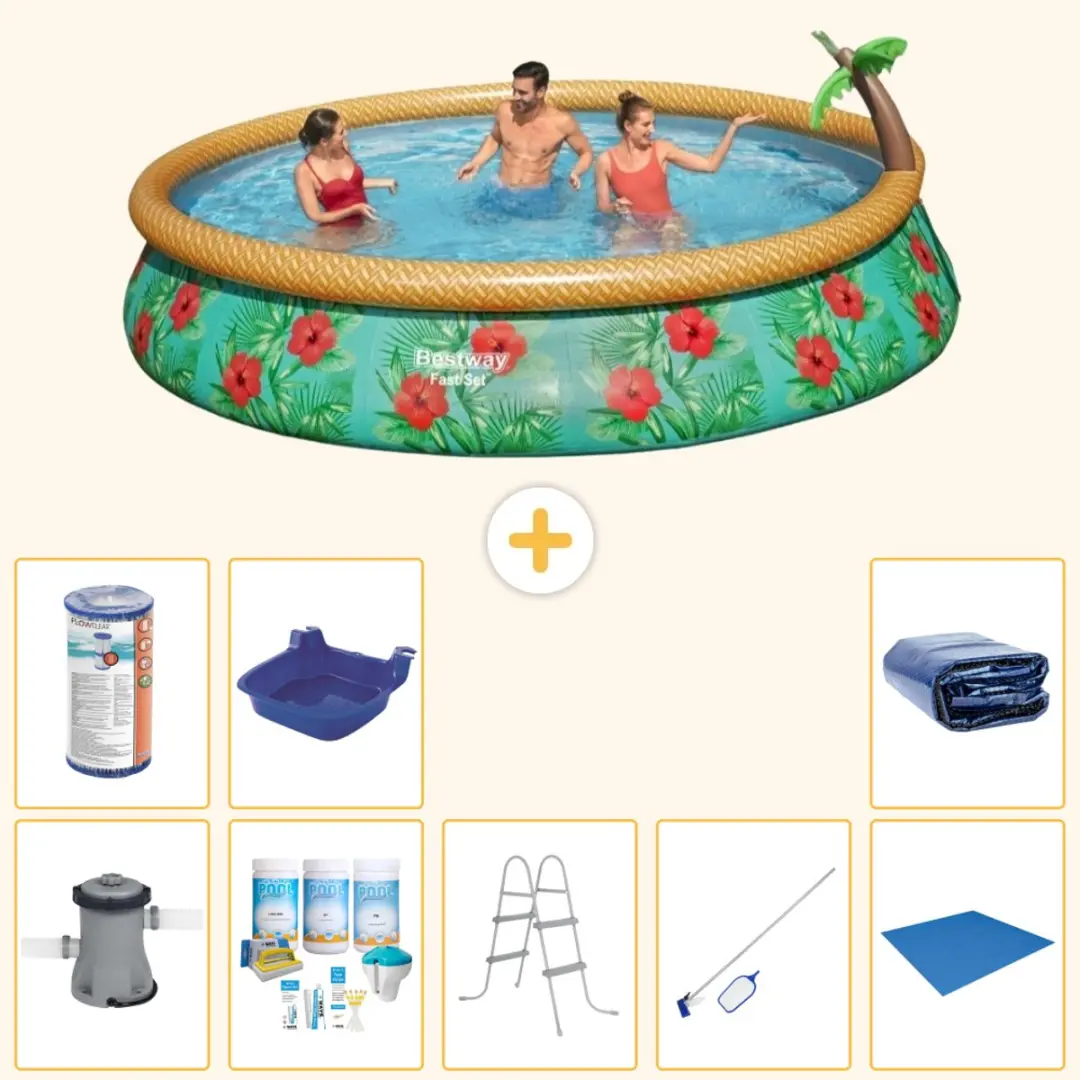 Bestway Paradijsprint Fast Set Zwembad 457x84cm
