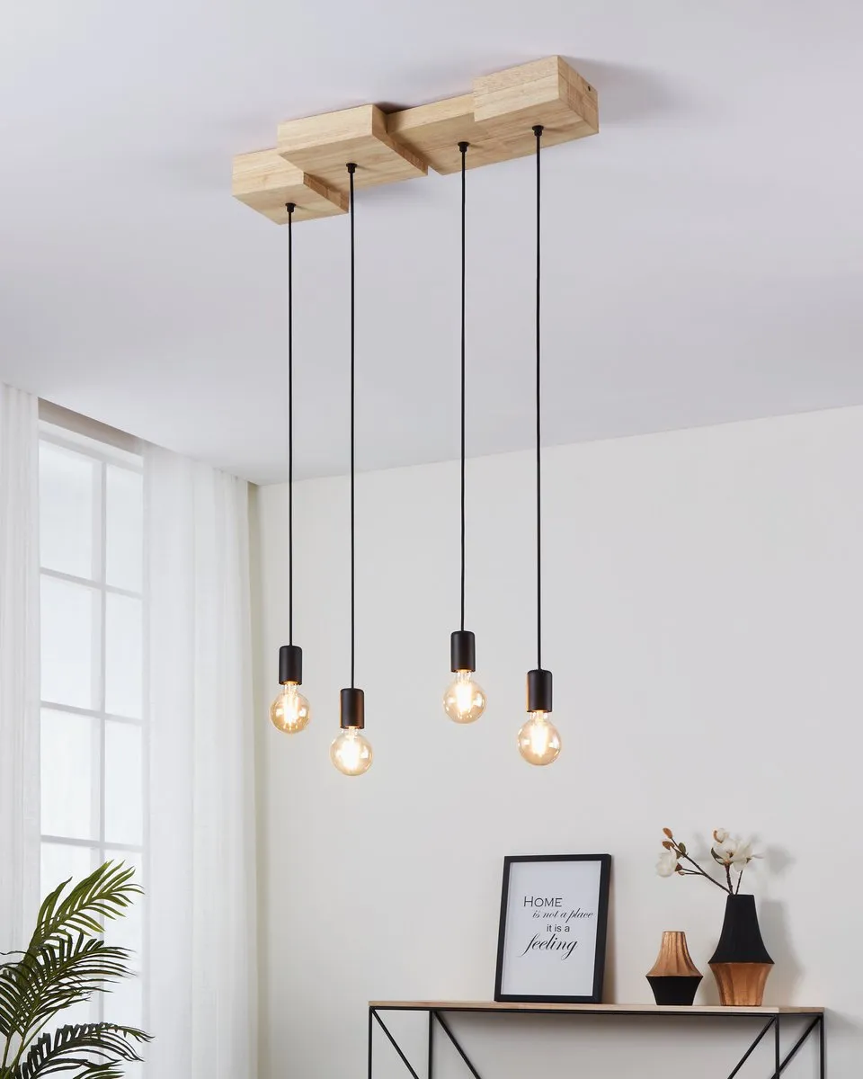 Eglo Halkin Hanglamp 72cm - Bruin/Zwart - afbeelding 6 van 6