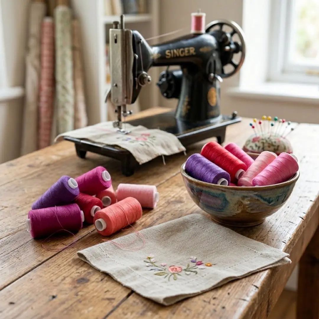 NUVEX Naaigaren Set 10 Stuks - Roze/Paars/Rood