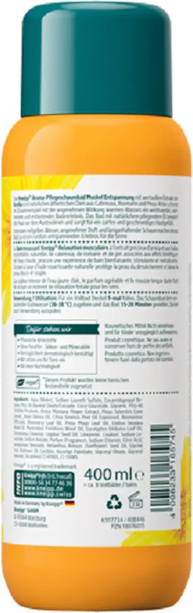 Kneipp Badschuim Spierontspanning Arnica 400ml