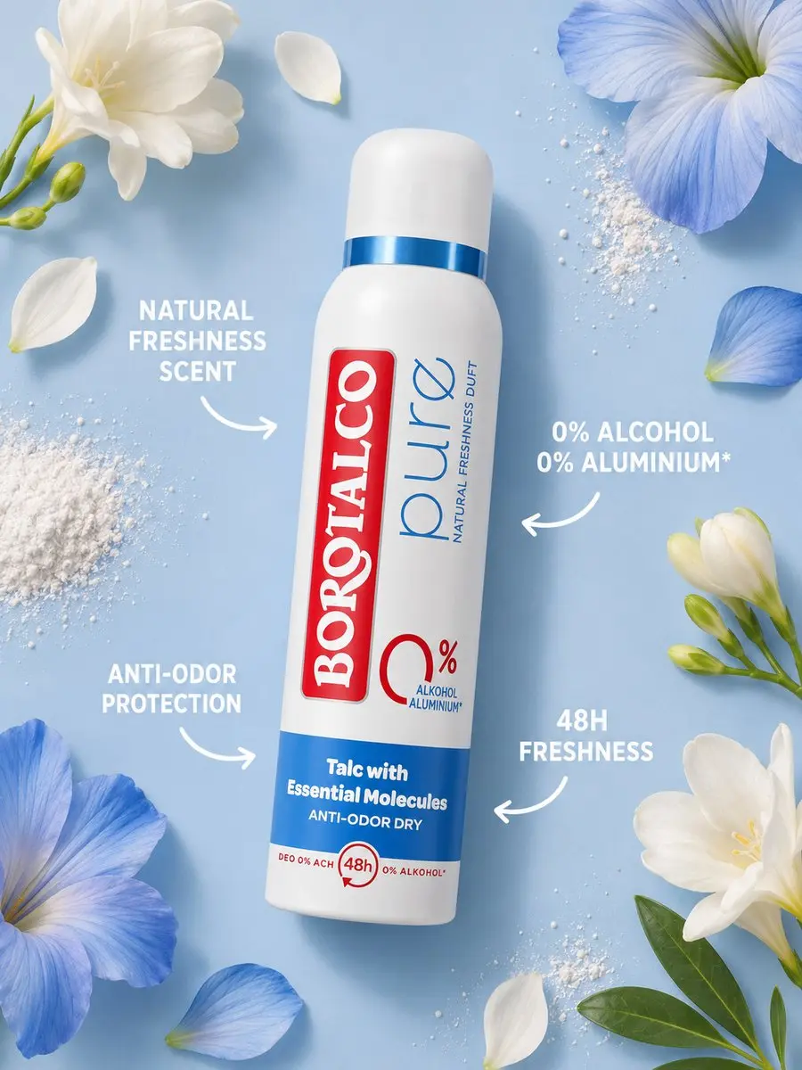 Borotalco Pure Natural Deodorant Spray 150ml