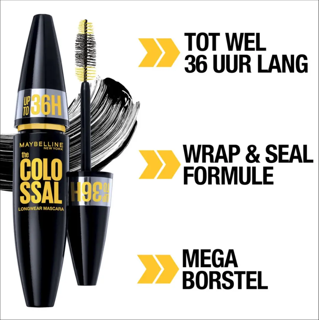 Maybelline Mascara Colossal Zwart 32ml (3x10,7ml)