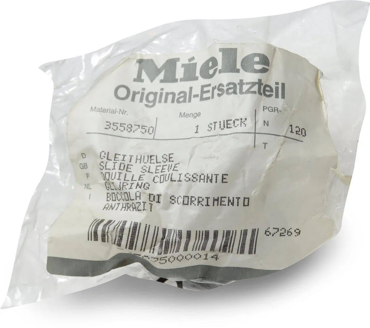 Miele Glijringhuls nr. 3558750 - Stofzuigeronderdeel - Zwart