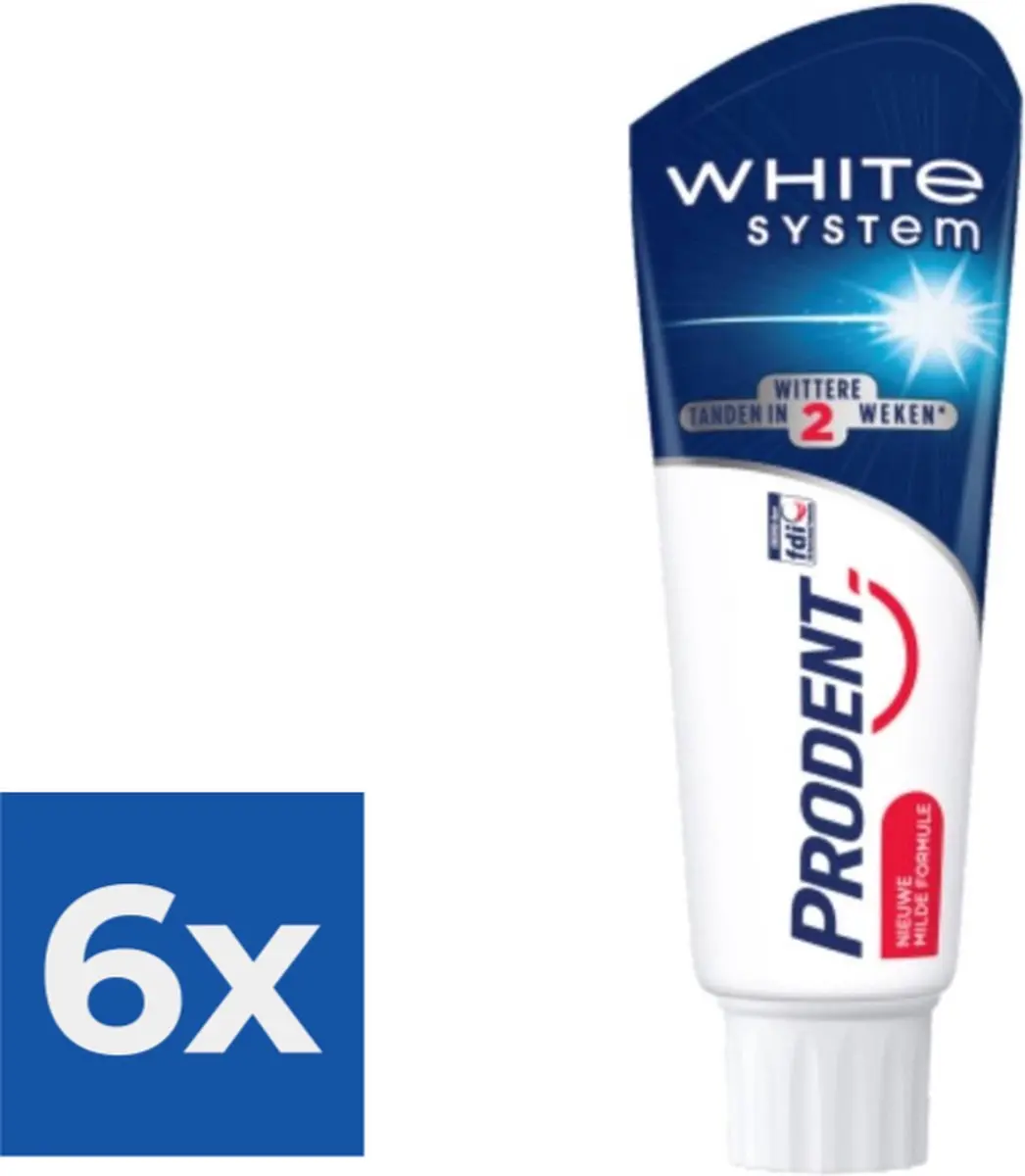 Prodent White System Tandpasta - 6 x 75ml