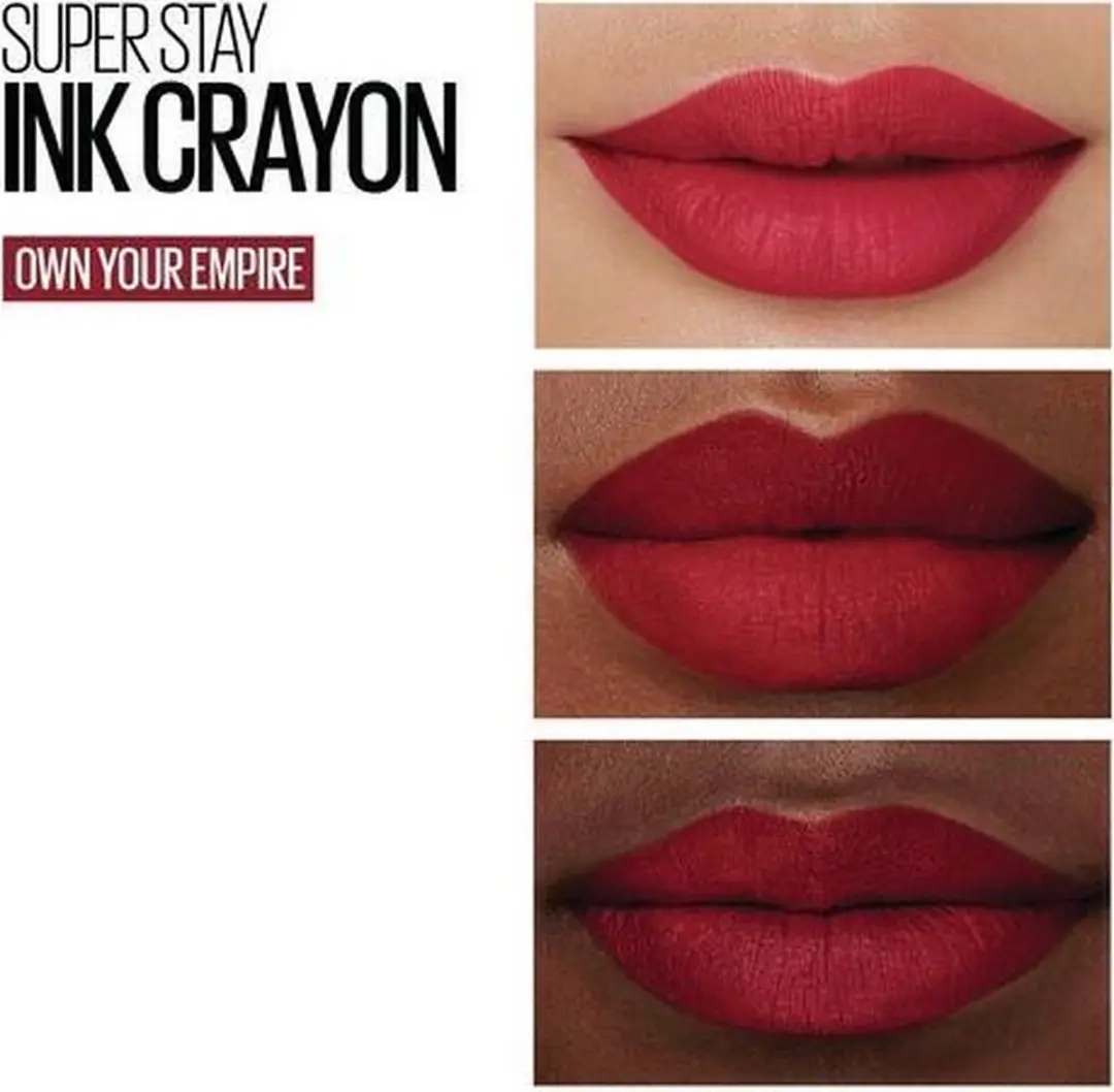 Maybelline SuperStay Ink Crayon Matte Lippenstift 50 Own Your Empire - 3x 1.5g