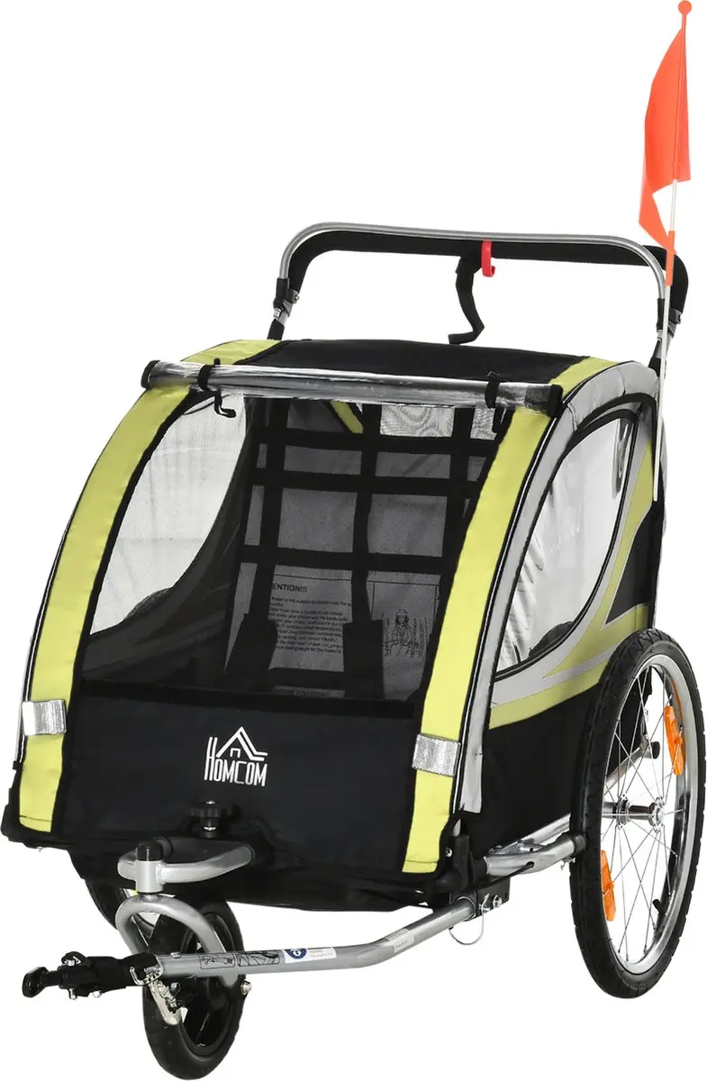 Homcom Kinderfietskar Geel - 142x75x101cm