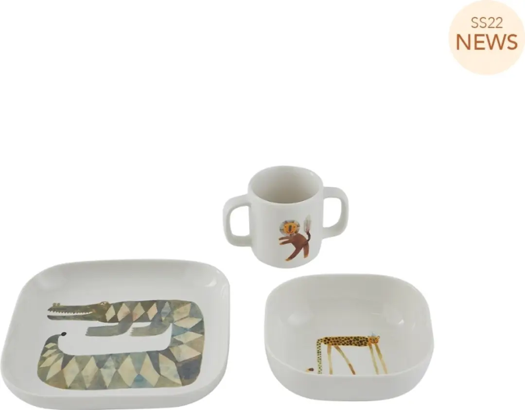 OYOY Moira Kinderservies Crocodille Gustav