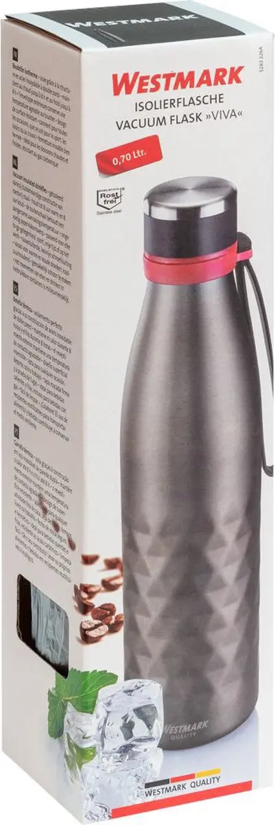 Westmark Viva Isoleerfles 700ml - Rvs Antraciet