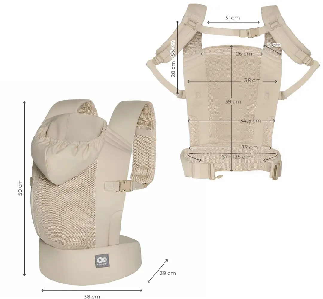 KinderKraft Carrybee Draagzak - Beige