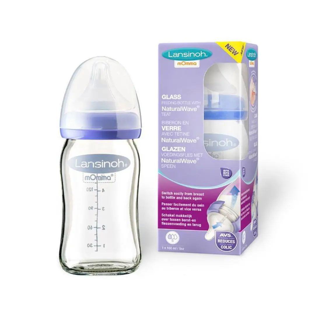 Lansinoh Babyfles Glas Set 160ml & 240ml - 2 Stuks