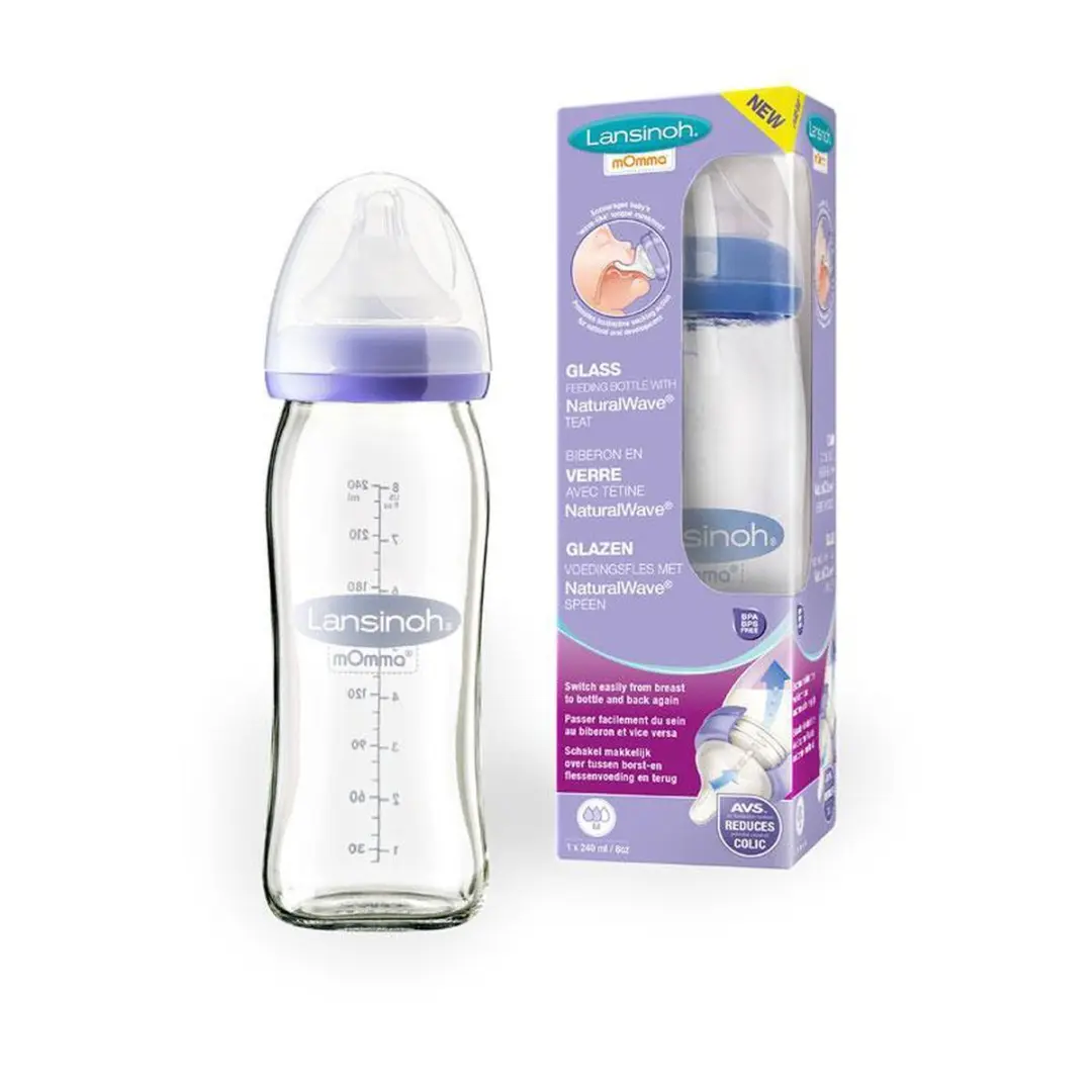 Lansinoh Babyfles Glas Set 160ml & 240ml - 2 Stuks