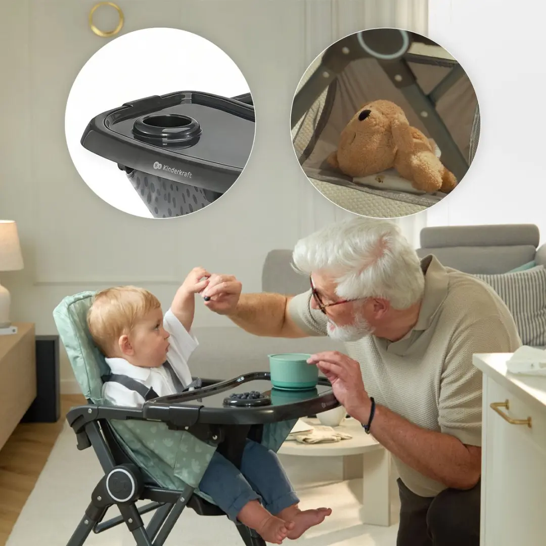 KinderKraft Lichtgewicht Kinderstoel - Grijs - afbeelding 6 van 6