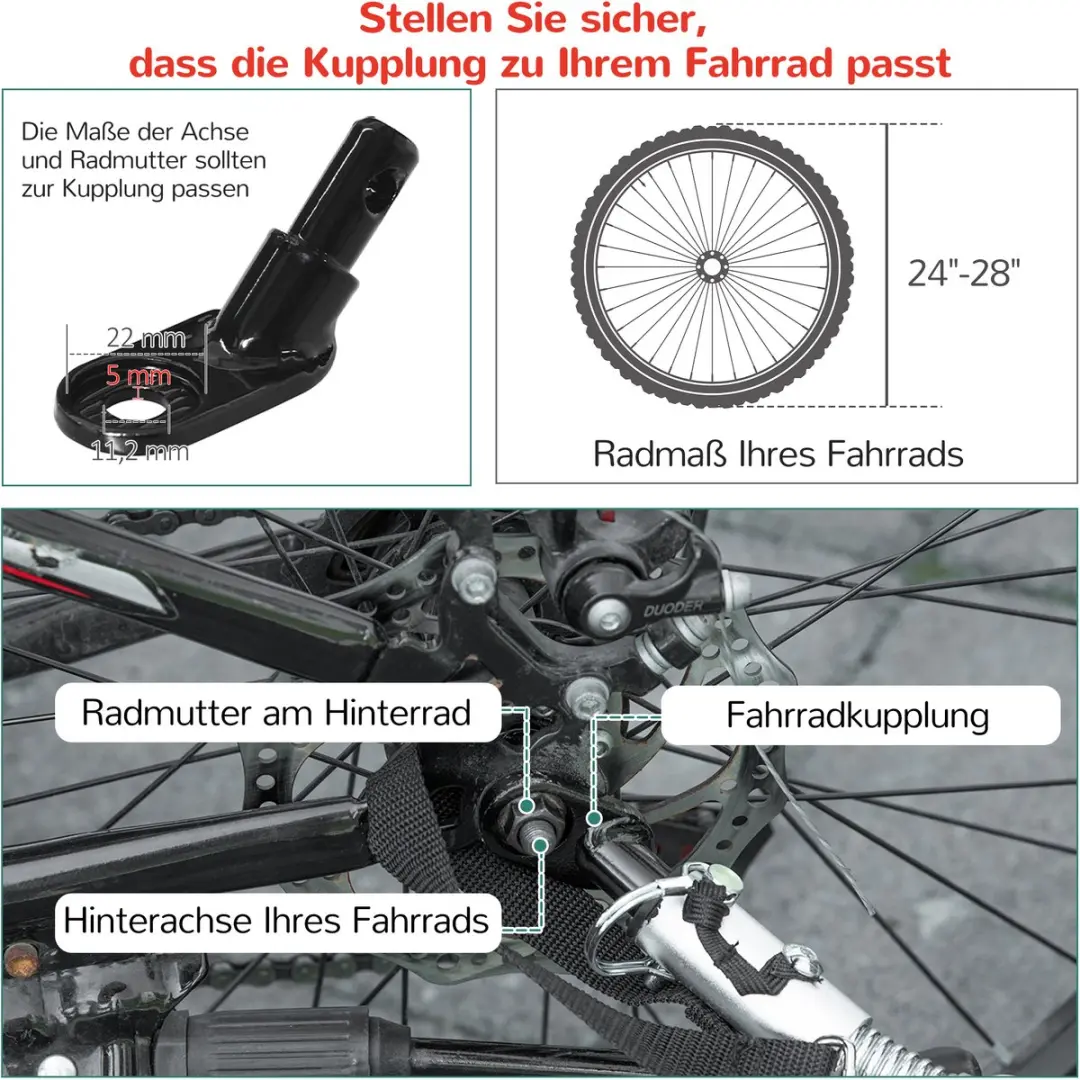 Homcom Kinderfietskar 440-026 - 1 Stuk - Rood/Zwart