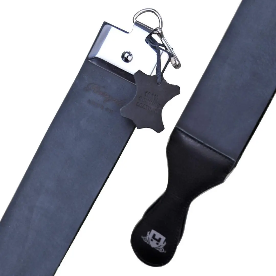 Haryali London Premium Leren Strop - Zwarte Lederen Riem - afbeelding 6 van 6