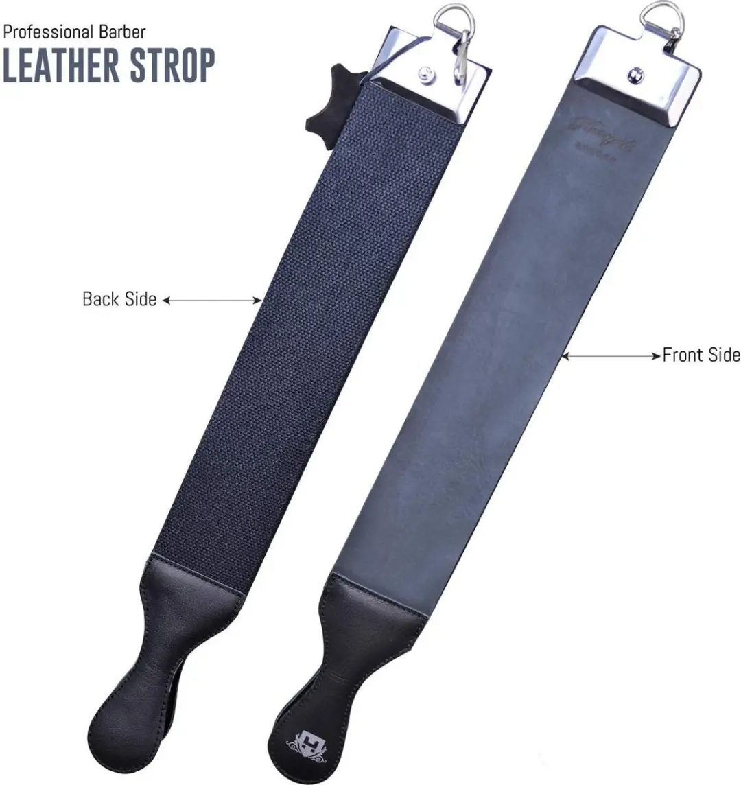 Haryali London Premium Leren Strop - Zwarte Lederen Riem