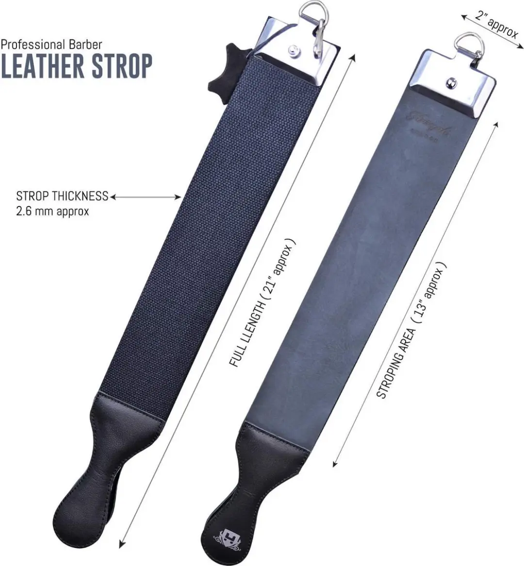 Haryali London Premium Leren Strop - Zwarte Lederen Riem