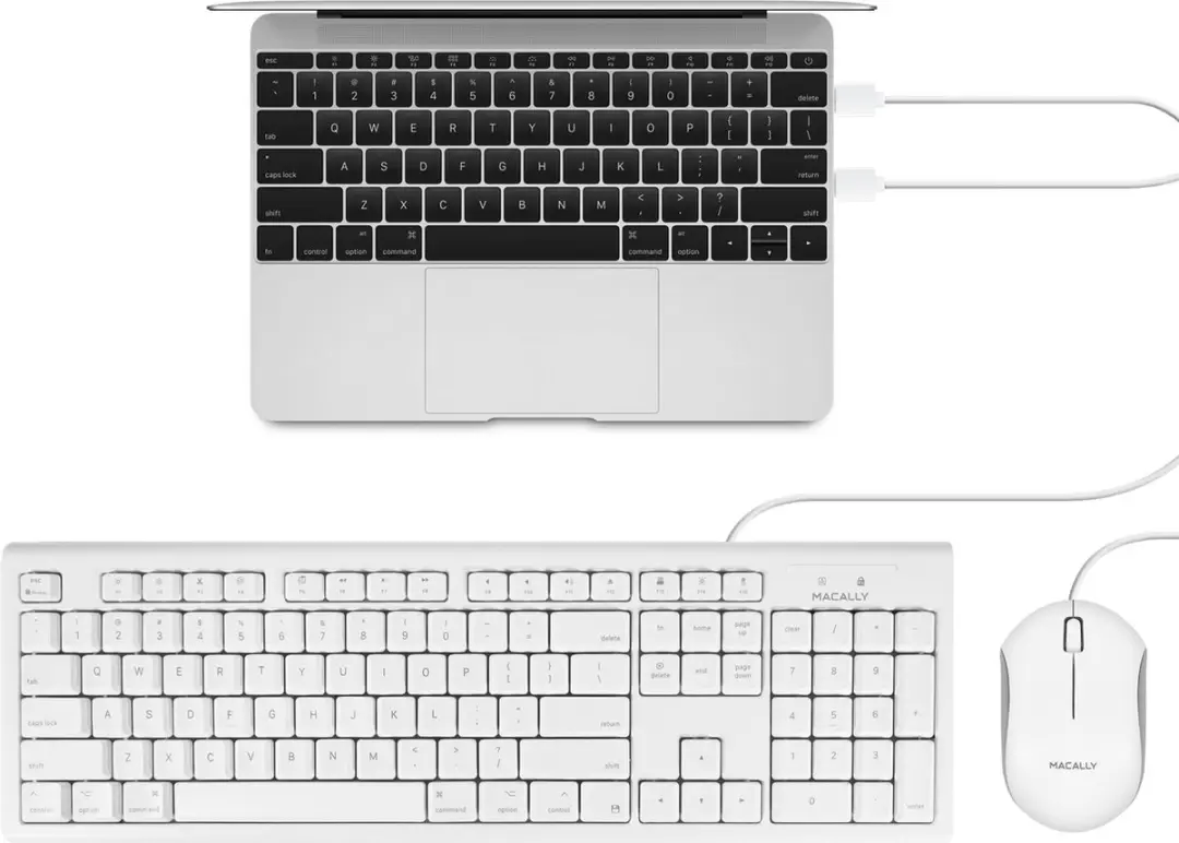 Macally QKEYCOMBO Toetsenbord en Muis - Wit