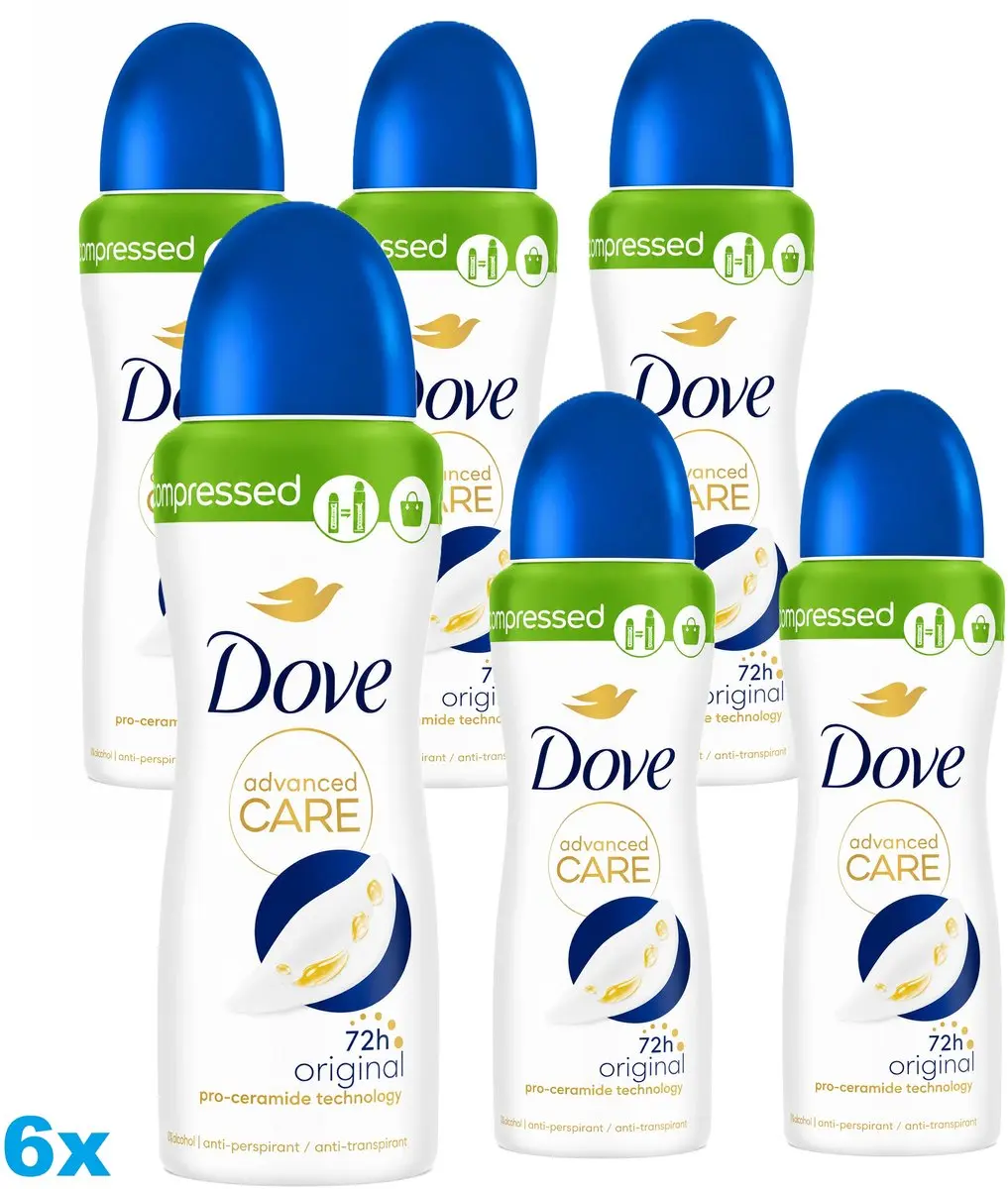 Dove Deodorant Spray Advanced Care Original 6x100ml