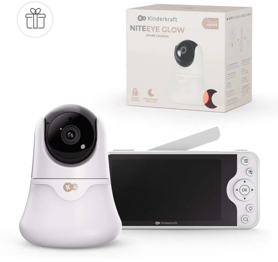 KinderKraft NITEEYE GLOW Babyfoon Full HD 5 inch - Wit