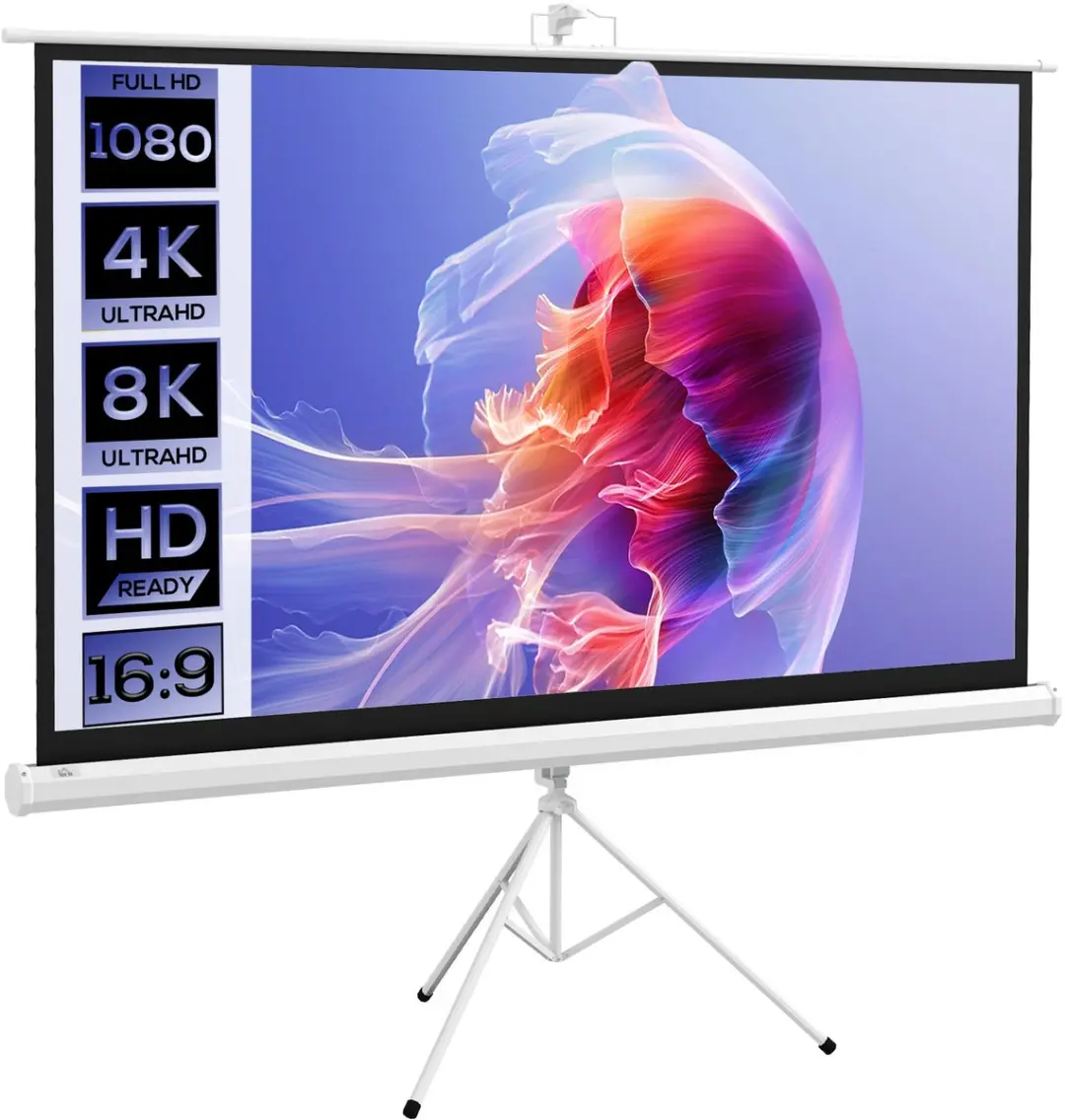 Homcom Projectiescherm 200x118cm Wit