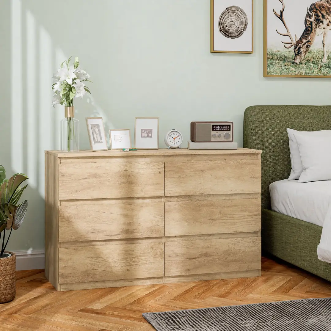 Homcom Ladekast 120x39x75cm Eikenhout