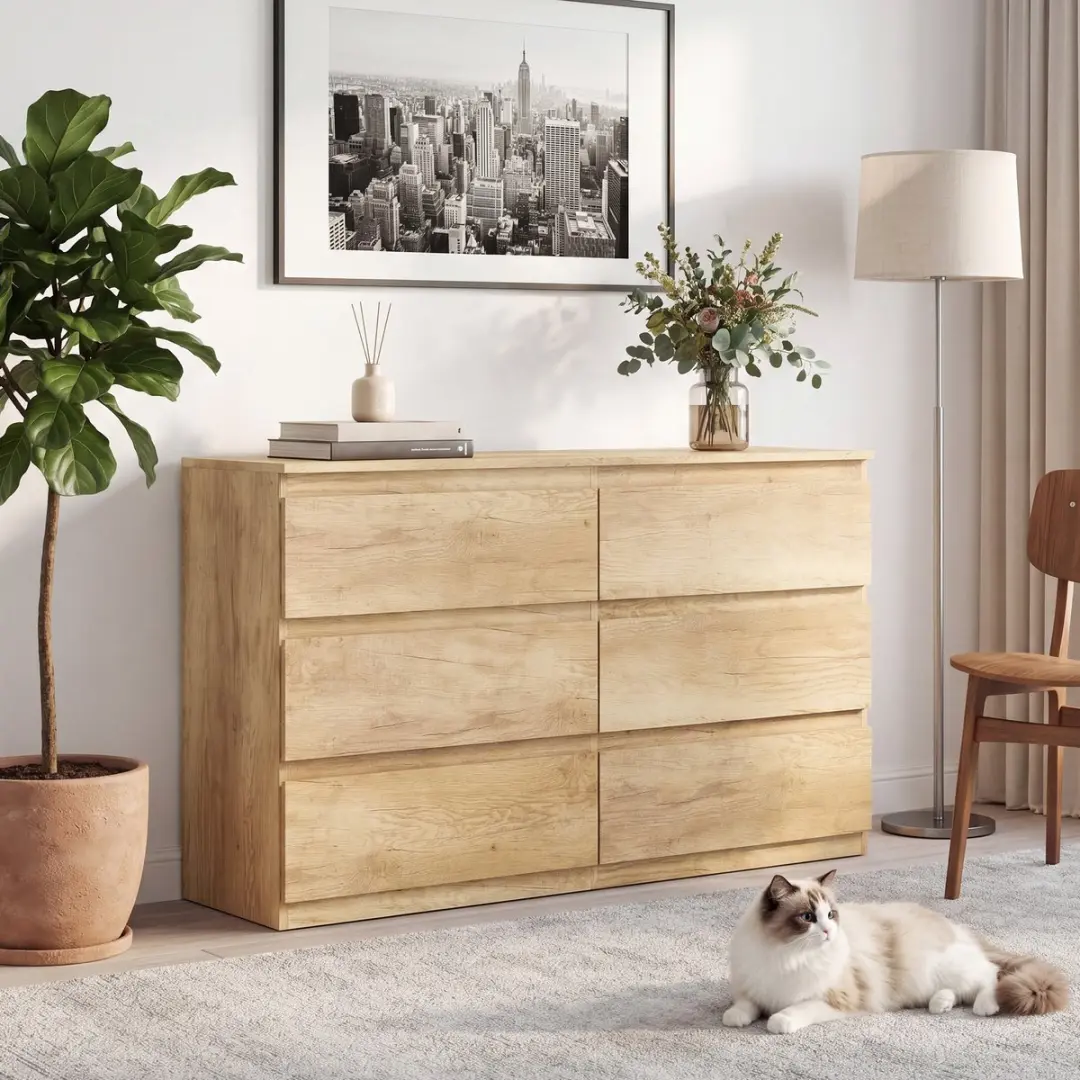 Homcom Ladekast 120x39x75cm Eikenhout
