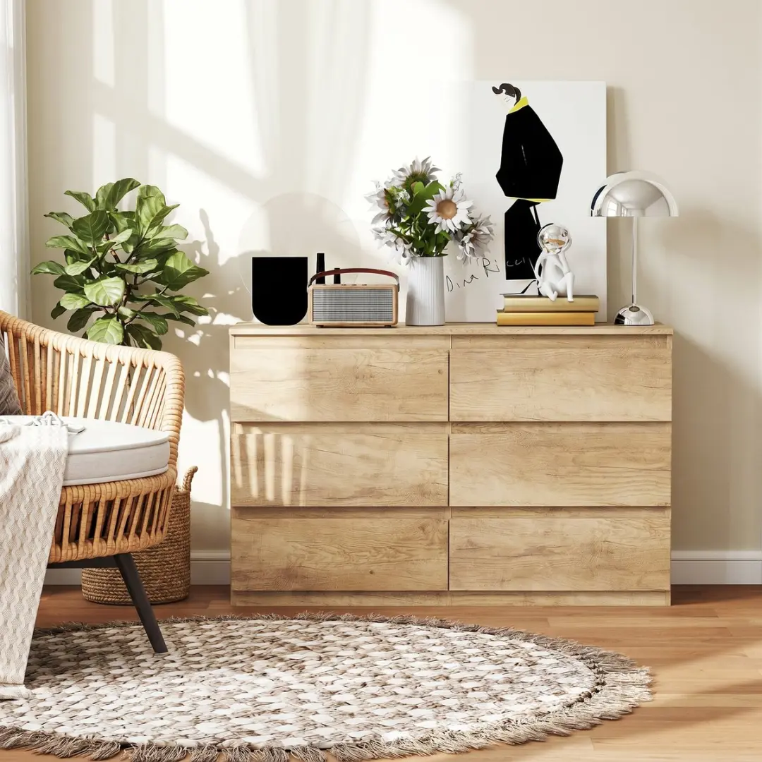 Homcom Ladekast 120x39x75cm Eikenhout