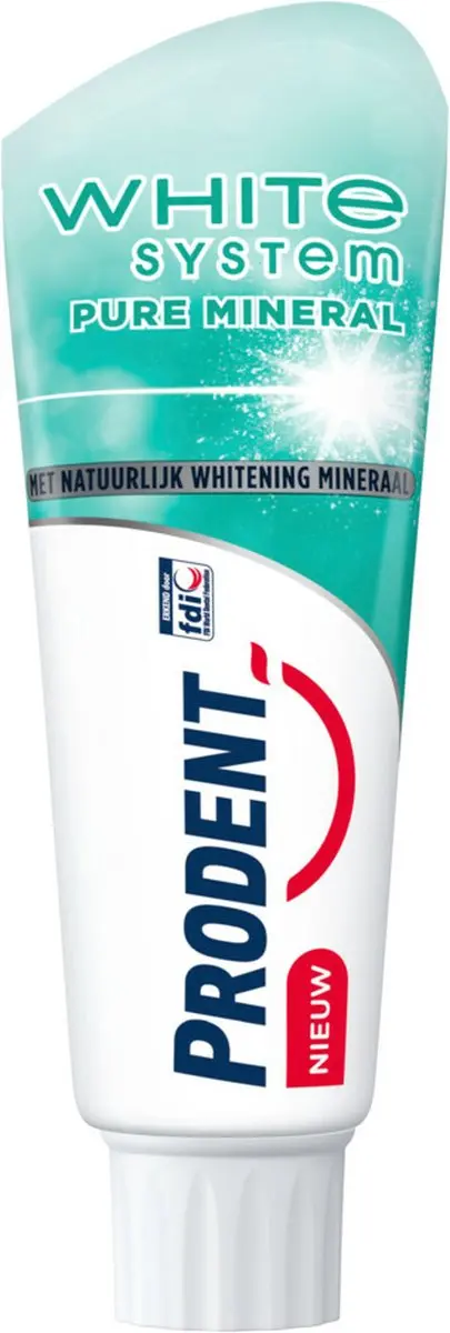 Prodent White System Pure Mineral Tandpasta 75ml - 6 Stuks
