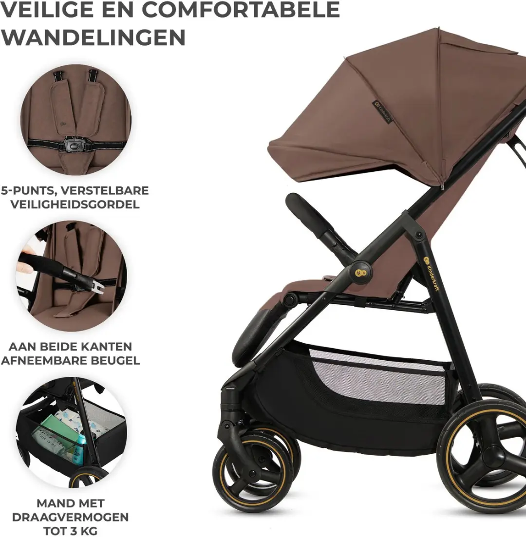 KinderKraft TRIG 3 Buggy - Inklapbaar - Bruin