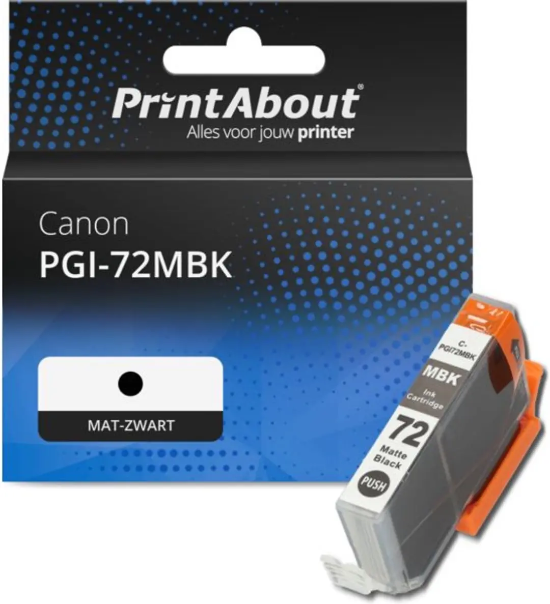 PrintAbout PGI-72MBK Inktcartridge Mat-zwart