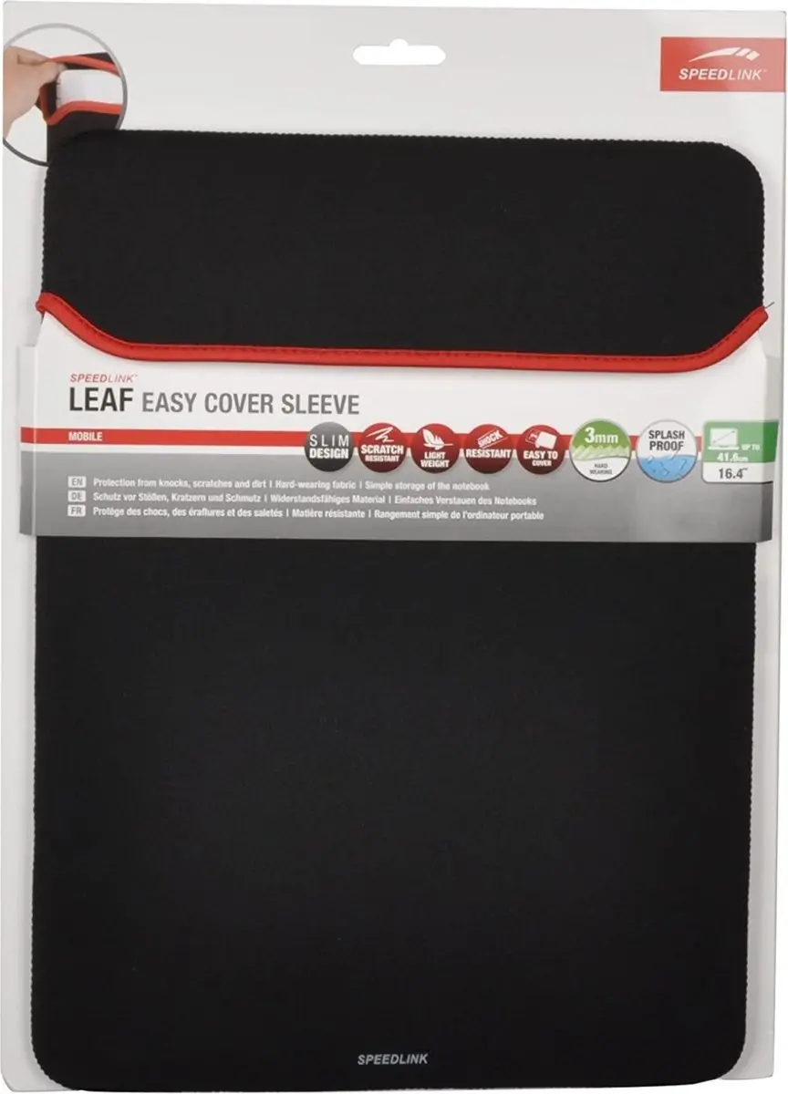 Speedlink LEAF Easy Cover Sleeve SL-6076-SBK - 16.4 inch - Zwart