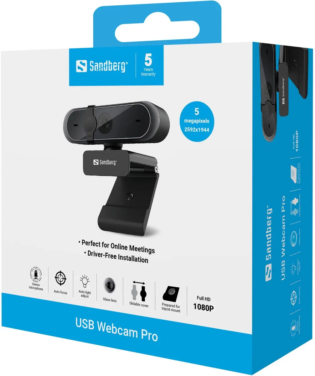 Sandberg USB Webcam Pro 133-95 - Zwart